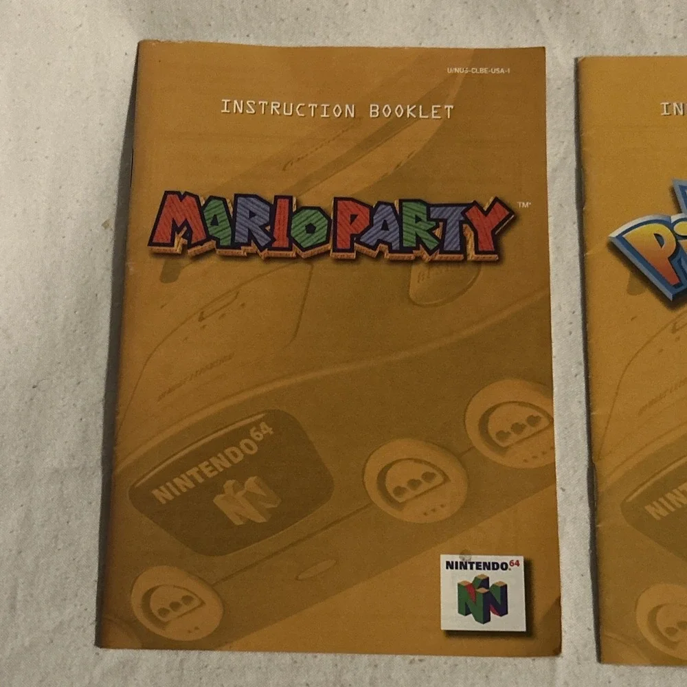 Mario Party 1 & Hey You Pikachu Nintendo 64 N64 Instruction Manual Booklet ONLY‎